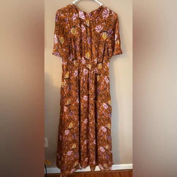 Boden tie back gathered midi dress size 14 nwot d0803 - Picture 5 of 7